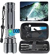 Flashlights 20000 High Lumens Rechargeable - 1500 Meters Long Beam Super Bright LED Flash Light w...