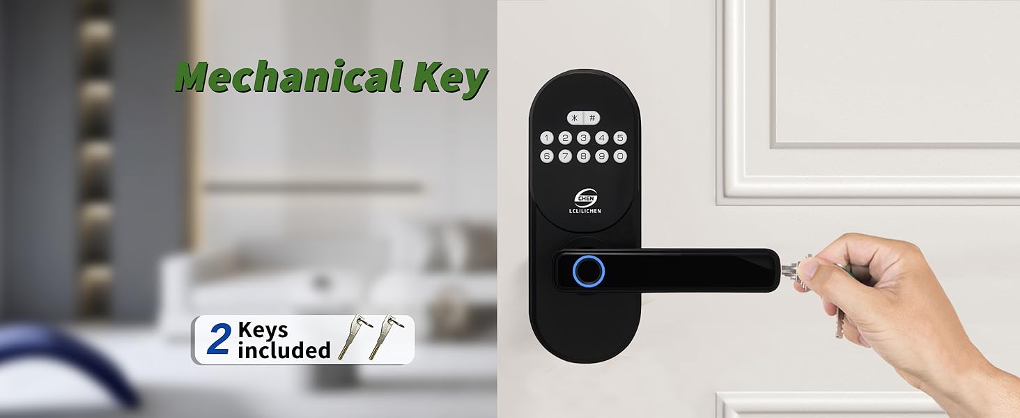smart door lock with key