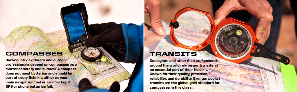 Brunton Compasses and Brunton Transits