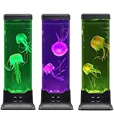 COLORLIFE Electric Jellyfish Tank Table Lamp with Color Changing Light Gift for Kids Men Women Ho...