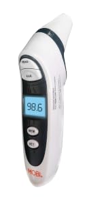 MOBI Ultra Pulse Ear & Forehead Digital Thermometer for Baby, Kids & Adults with Pulse Monitor, Talk...
