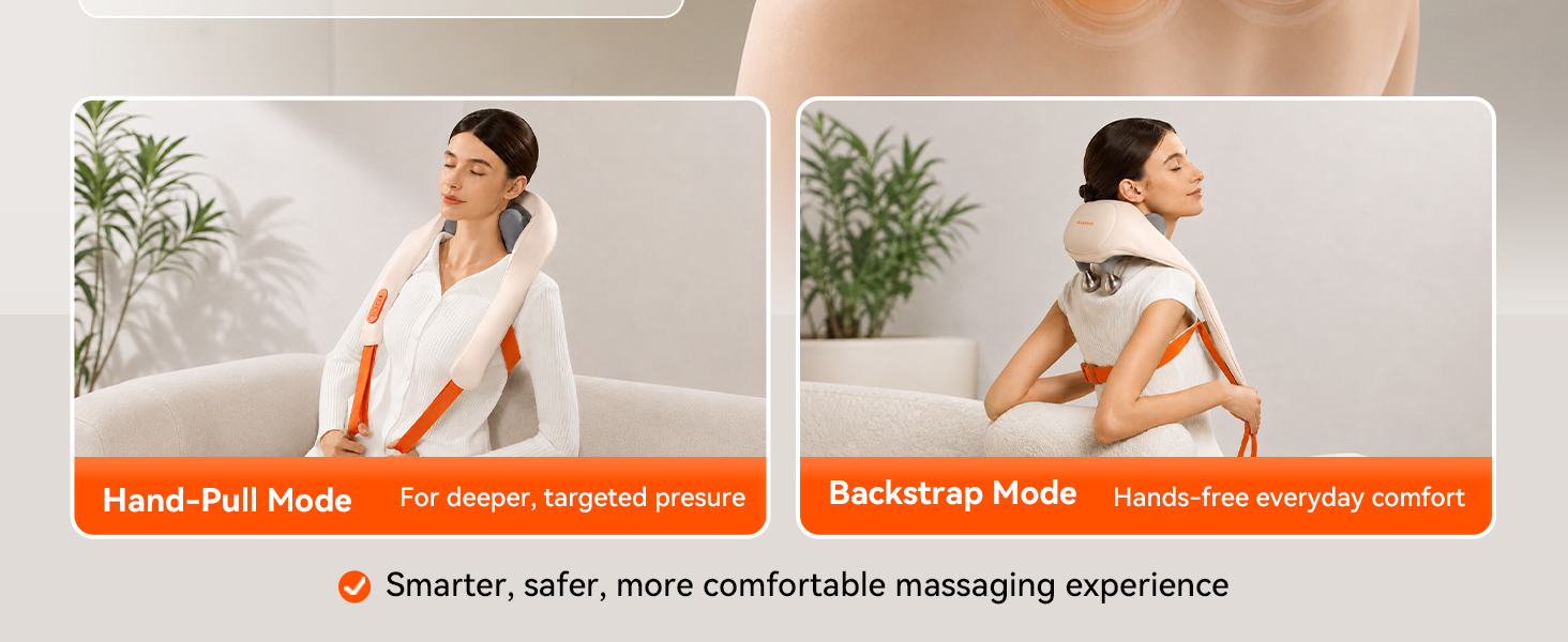 IKEEPFIT neck massager with heat cordless for deep tissue relief for car office home wireless