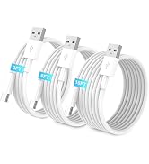 USB A to USB C Cable, Car Carplay Cable for iPhone 17 16 15 Charger Cord, 3Pack[3FT+6FT+10FT] USB...
