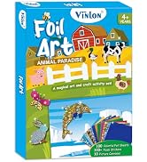 Vinlon Foil Fun Arts and Crafts Kits for Kids, Mess Free Kids Travel Activities Toys, DIY Art Cra...