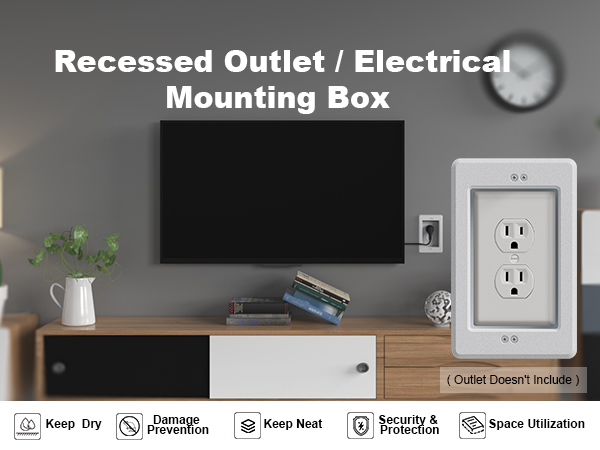 DVFR1W-1 Recessed Electrical/Outlet Box Wall Plate Kit