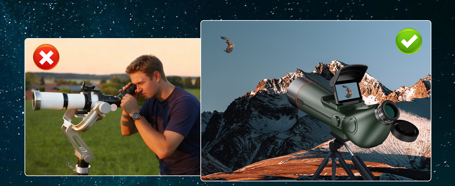 Telescope for Adults High Powered Professional, 90mm Aperture 800mm Refractor Telescopes