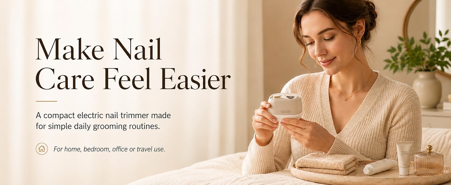 A compact electric nail trimmer made for simple daily grooming routines.