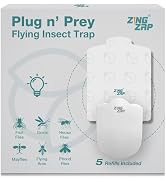 ZingZap Flying Insect Trap Indoor, Plug &amp; Prey Dual-Baiting Fly Traps with Blue Light, 2X More Ef...