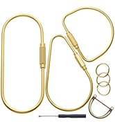 CMVFYL Brass Screw Lock Keychain-Simple Style Heavy Duty Car Key Organizer, Universal Key Fob Hol...