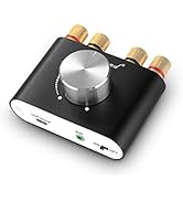 Nobsound Mini Bluetooth 5.0 Power Amplifier, Stereo Hi-Fi Digital Amp 2.0 Channel 50W×2 with AUX/...
