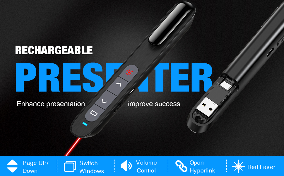 Rechargeable wireless presenter