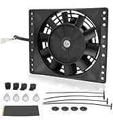 6'' Inch Small Slim Push Pull Electric Cooling Fan 650CFM Radiator Oil Cooler Mount Kit Universal...