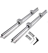 ANWOK Linear Rail and Bearings Linear Slide Rail SBR20-1200mm 2X Linear Guideway Rail 47.2 inch a...