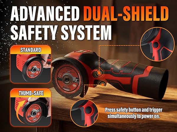 TEENO Cordless Angle Grinder