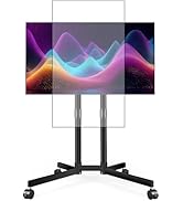 La Jaco Mobile TV Cart for 32-75 Inch Screens, Rolling Stand with Tilting and Rotating Mount, Adj...