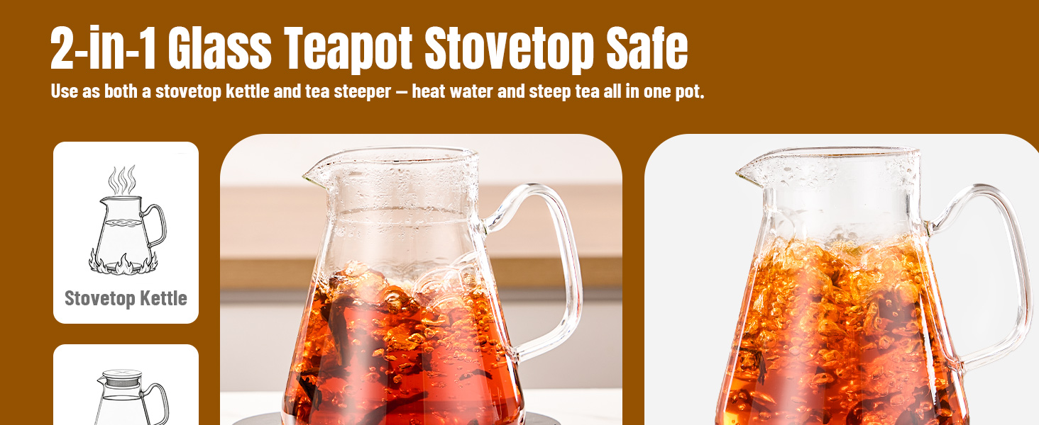 2-in-1 Tea Kettle &amp;amp; Tea Pot for Stovetop