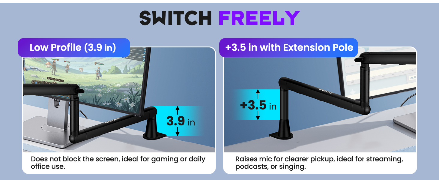 SWITCH FREELY mic stand
