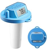 Floating Pool Thermometer Easy Read, Battery Powered Digital Pool Thermometer for Swimming, IPX8 ...