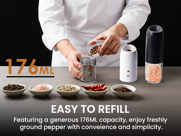 electric pepper and salt grinder gravity salt and pepper grinder auto salt and pepper grinder set