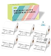 [300 Labels/Roll x 3] 40mm x 30mm Thermal Labels, 1.57''x1.18'' Label Maker Tape Refill, Weatherp...