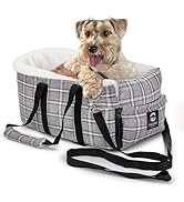 Dog Booster Seat - Center ArmRest Car Seat Lets Small Dogs or Pets Safely Ride in The Front, Back...