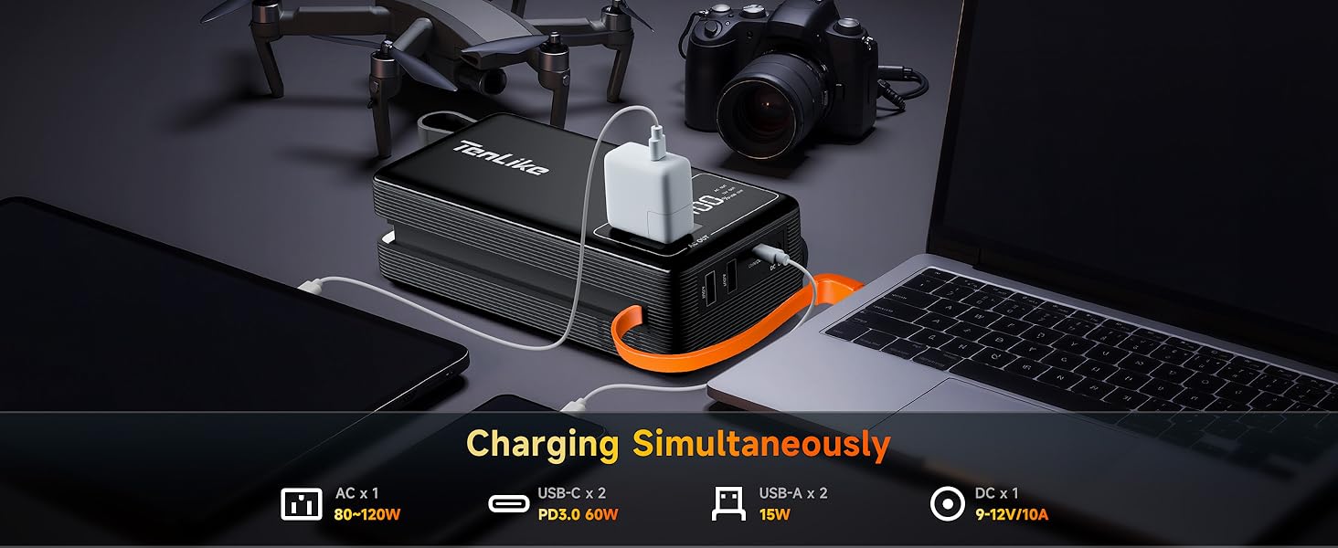 Portable Power Station 99.9Wh Power Bank for Camping Essentials Small Electric Generator