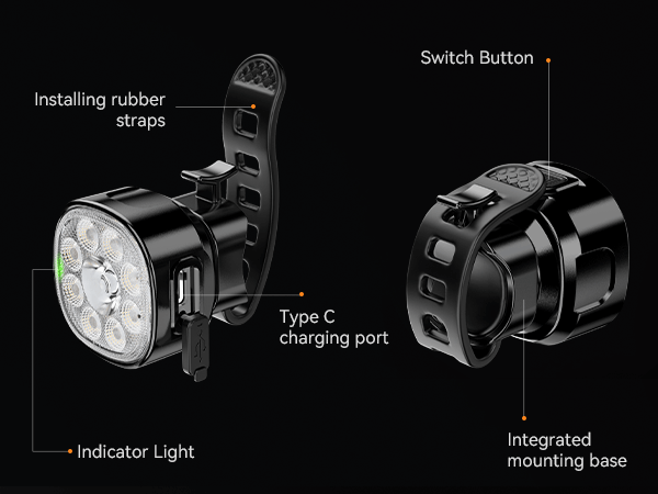 USB Rechargeable Bike Headlight, 6 Modes Bike Headlight, for Adult Bike MTB ebike Lights