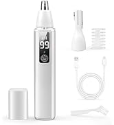 Lucidora Nose and Ear Hair Trimmer, 2-in-1 Electric Painless Eyebrow Trimmer &amp; Facial Hair Remove...