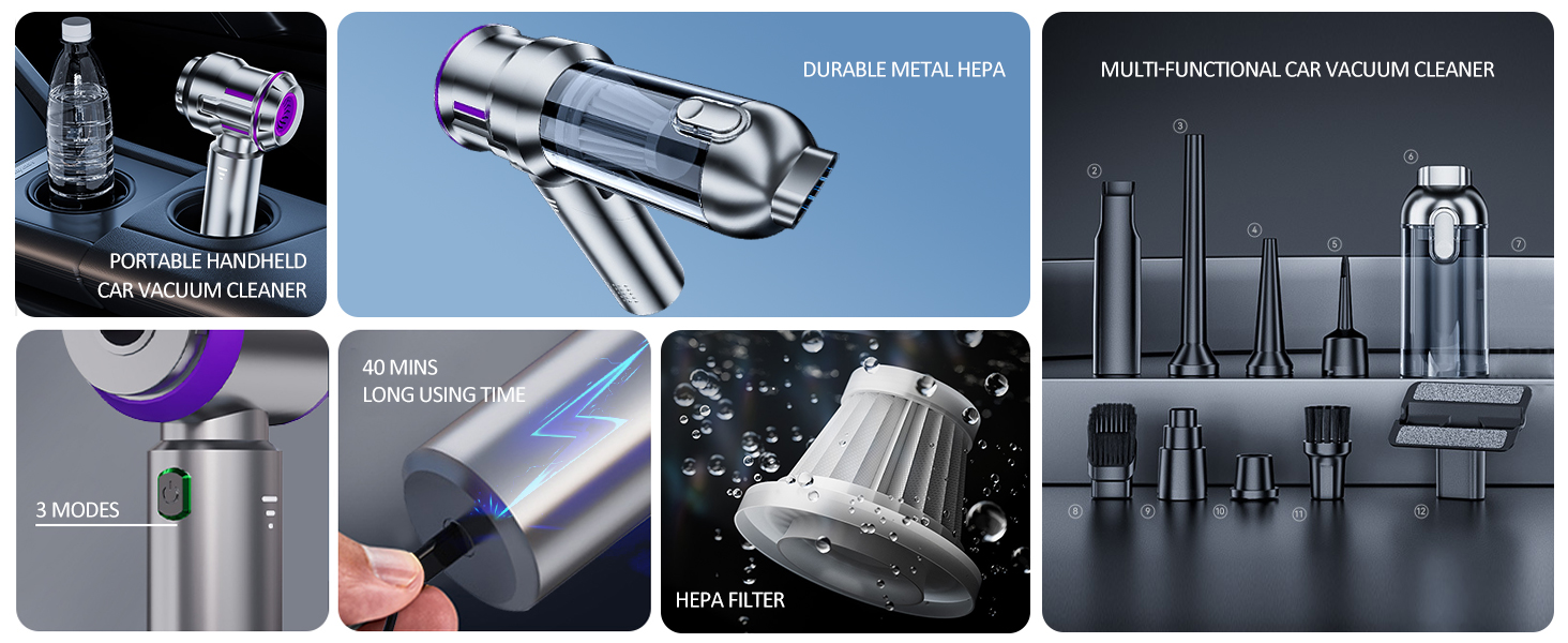 Handheld Car Vacuum Cordless