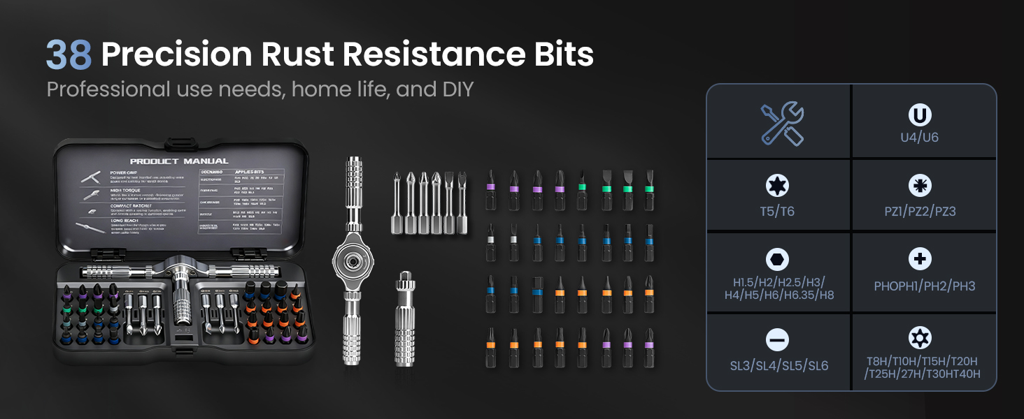 VMAN ratchet screwdriver set