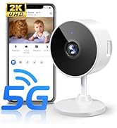 [5G &amp; 2.4G] 2K Indoor Security Cameras for Home Security, AI Voice Change for 2-Way Talk, Motion ...