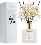 COCORRÍNA Reed Diffuser - Gardenia 6.7 Fl.oz Reed Diffuser Set with Sticks &amp; Preserved Baby's Bre...