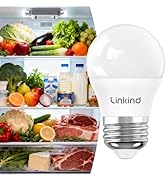 Linkind Led Refrigerator Light Bulbs, A15 Fridge Light Bulbs 40 Watts Equivalent Waterproof, 600L...