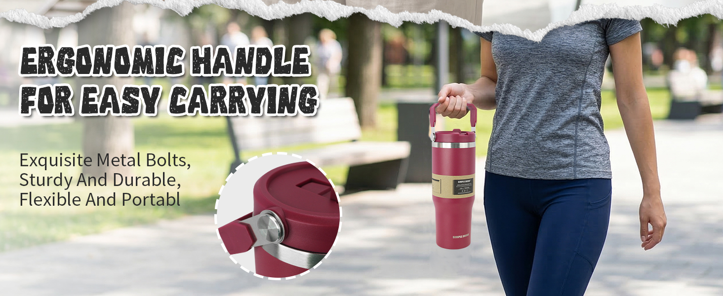 water bottle with handle; portable water bottle; travel water bottle; easy carry water bottle