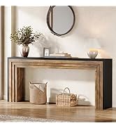 Tribesigns 70.9-Inch Long Console Table, Farmhouse Narrow Wooden Sofa Table Behind The Couch for ...