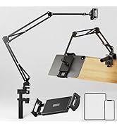 YTDSUP Tablet Holder for Bed, Flexible Long Arm Clamp Clip Stand for Desk Table Kitchen Game, Goo...