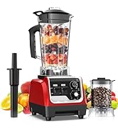 H-Duka 1800W Blender for Smoothies 70 oz Large Capacity Countertop Blenders with 20 oz Grinding C...