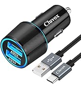 Fast USB Car Charger, Compatible for Samsung Galaxy A14/S23/S22/S21 Plus/Ultra/S20 FE/S10/S10e/S9...