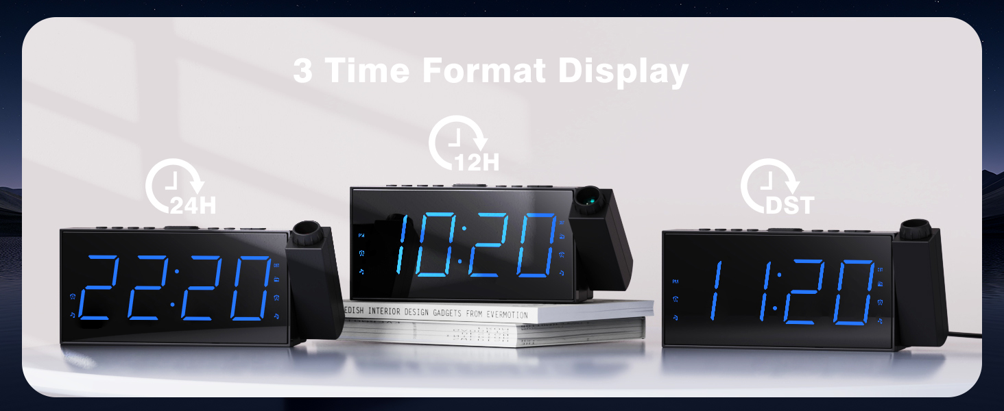 Projection Alarm Clock Radio
