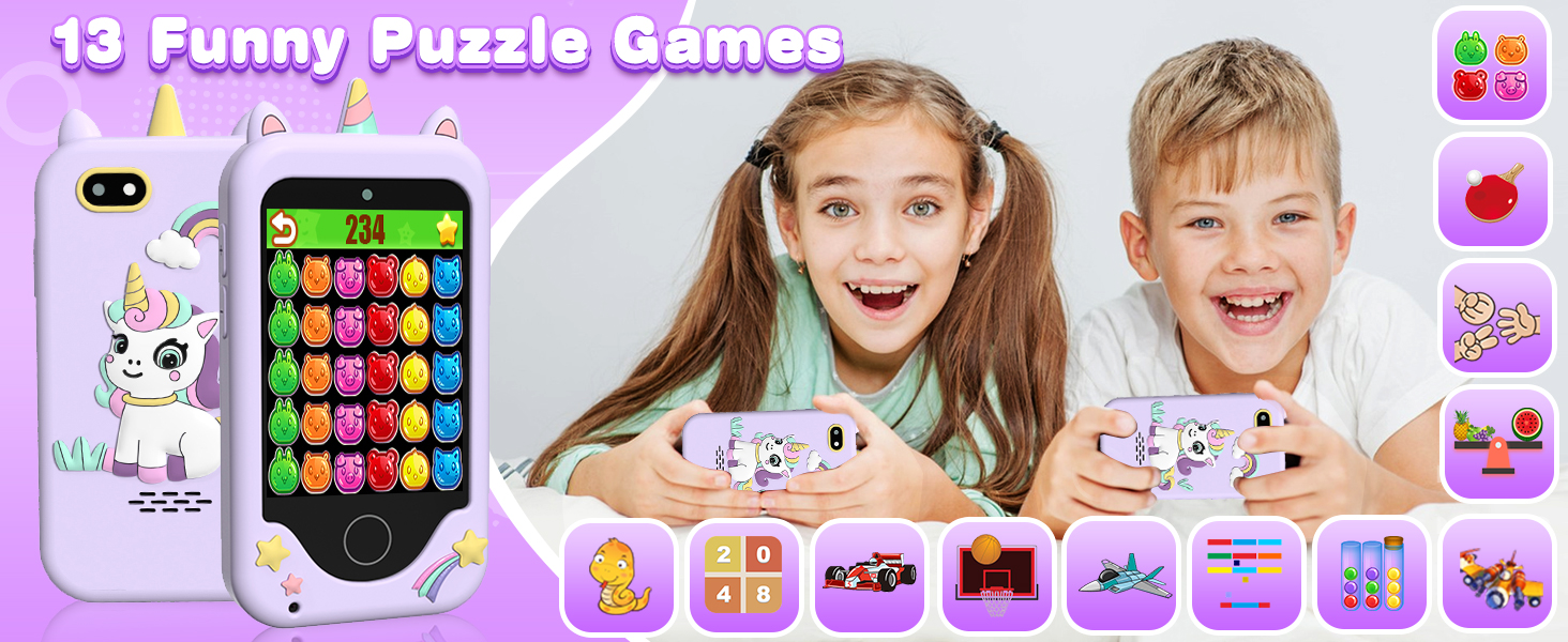 Kids Smart Phone Gifts for Girls 6-8 Year Old,Touchscreen Toy Cell Phone