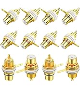 RCA Plug Female Jacks Socket Connector Chassis Amplifier Terminal Nickel Plated Gold Plated Lotus...