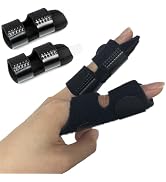 Consss 2 Pack Adjustable Trigger Finger Splints, Support for Arthritis, Tendonitis, and Hand Inju...