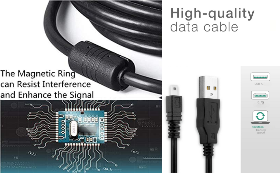 Replacement USB Cable for Olympus Camera FE-25 FE-26 FE-240 FE-250 FE-280 FE-290 FE-300 PSU