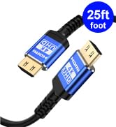Adrenenjoyer 18Gbps hdmi cables 25 ft with Gripping Connectors,4k ultra high speed Ethernet 2.0 F...