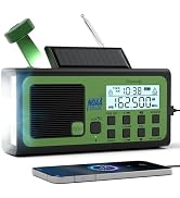 DreamSky Emergency Radio NOAA Weather Alert with Hand Crank | Radio Portable AM FM SW, 18500mWh R...