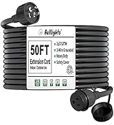 50 Feet Heavy Duty Outdoor Extension Cord 3 Prong Power Cable Waterproof 16 SJTW AWG, NEMA 5-15P ...