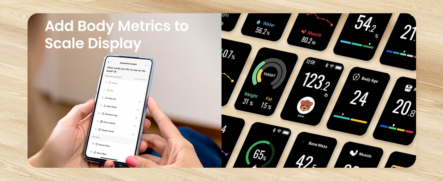 add body metrics to scale display