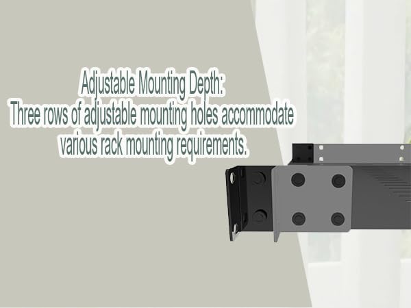 mounting depth adjustable rack shelves