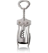 Vacu Vin Winged Corkscrew - Silver - Wine Bottle Opener with Built-in Bottle Opener, Corkscrew, a...