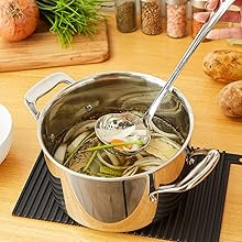 Pierced Straining Tools Ladle 18/8 Stainless Steel for serving cooking frying